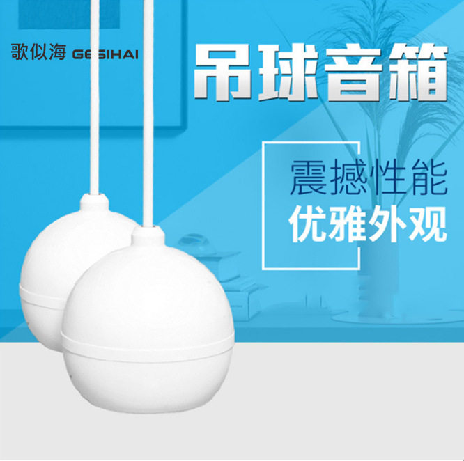 吊球音箱公共广播定压吊顶喇叭超市商场背景音乐吊球音响免天花板