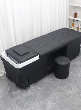 理发店黑色盆头疗洗头床熏蒸水循环发廊美容院采耳泰式全躺床