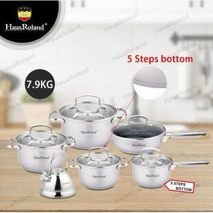 现货热卖不锈钢炊具套锅3L鸣笛烧水壶双耳汤锅不粘煎炒锅奶锅