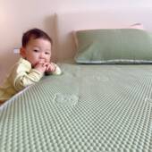 A类可水软洗冰丝床笠冰豆凉席夏凉席可叠021674成人折双人豆空调