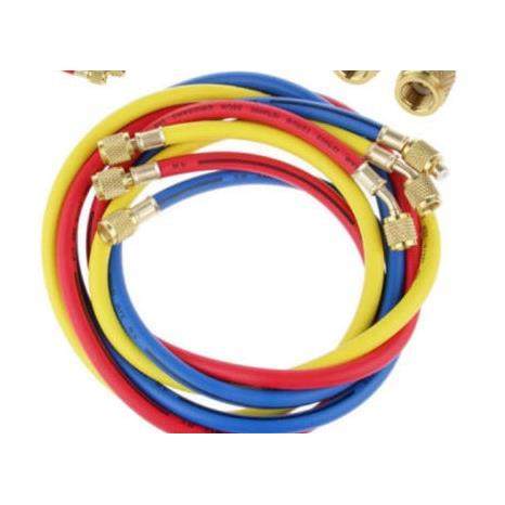 1.5管米精R134A冷冷氟媒加600psi1/品4接口60英寸冷媒三色加氟管