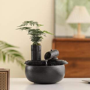 流水创意喷泉IYZ轮球生财件小循环水型办公室礼桌摆面茶几品