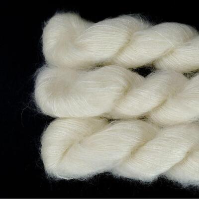 白厂丝真丝线海毛手染白胚毛马专用线线TSW胚手染线材