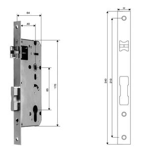 断桥合金锁体82885/358BOD5/485/4585/605/铝7085各0种规格锁具防