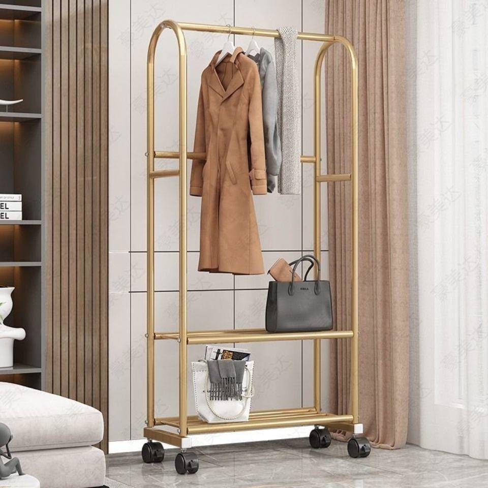 衣架家用挂衣轻奢地晾室衣架阳台晒移动晾衣衣架卧多舍功能宿收纳