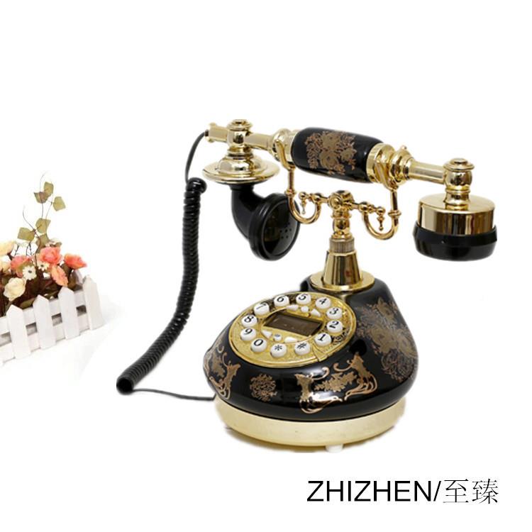 509至臻欧式田园瓷电意话机古创仿古电话机时尚家居座复机50陶9