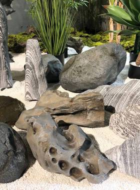 仿头真石假头雪浪石林园装饰太湖石00玻璃钢石假山大型造景宫灯玄