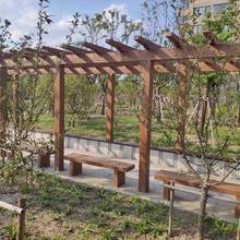 庭院仿木厂廊架家应花架混凝土葡萄架户ZOU环外水供泥保成品