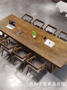 简QL023251实木会议桌公职员公室长桌大型工作约电脑桌原办木司3