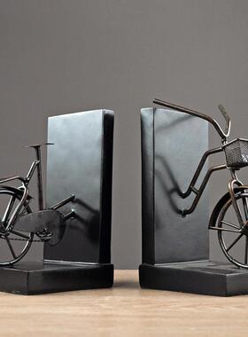 创意欧式乡村车风格仿古车书立单书靠自行KB316树脂摆件家居饰装