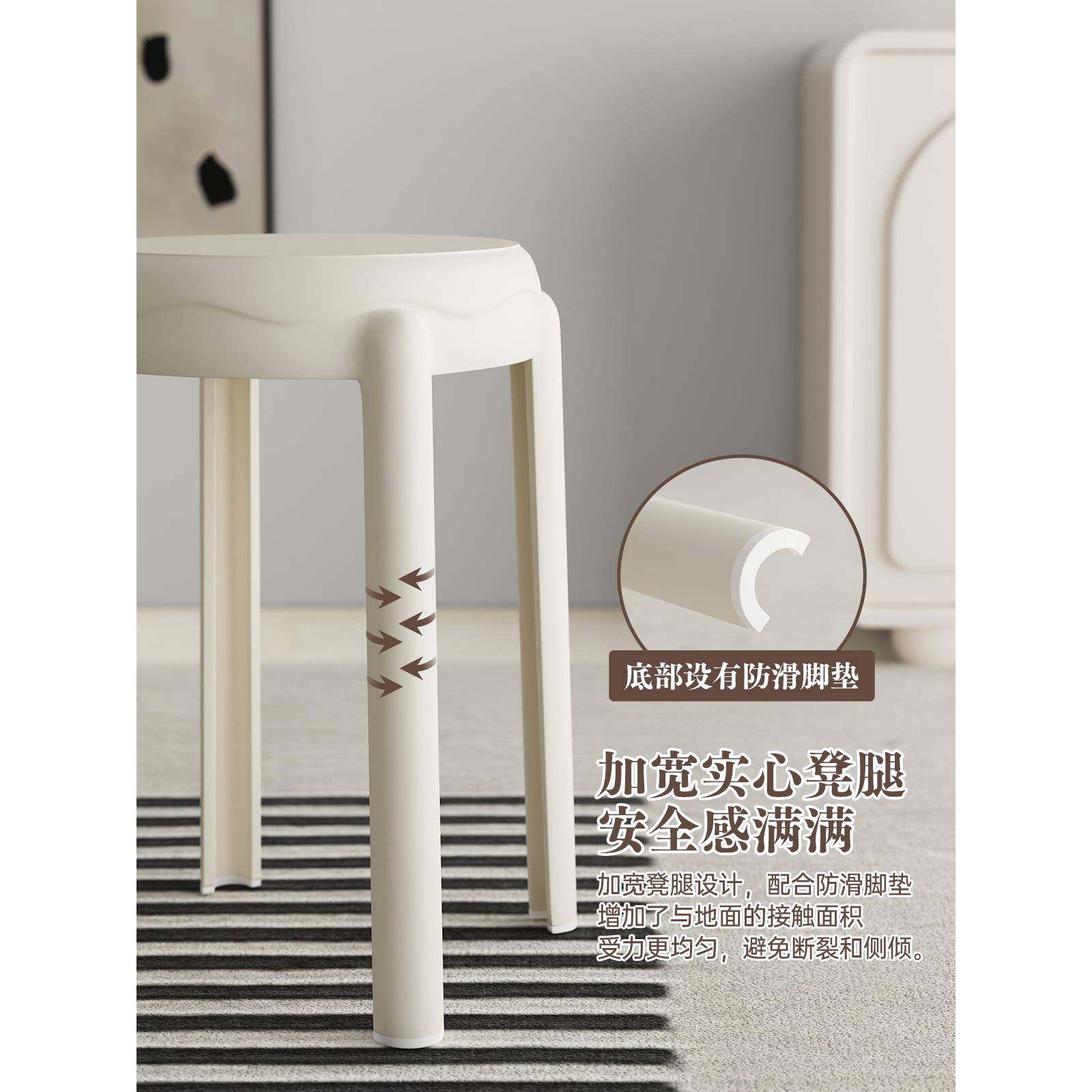 料凳子家子用可叠放客厅圆凳餐桌轻奢感PPH备用实塑板凳结结实椅,鲜花速递/花卉仿真/绿植园艺,其它园艺用品,淘宝优惠券,粉丝福利购,淘宝优惠卷