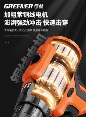 绿林工车具箱MHZ用套组装多功能收纳家五金维修合大全载无刷电钻