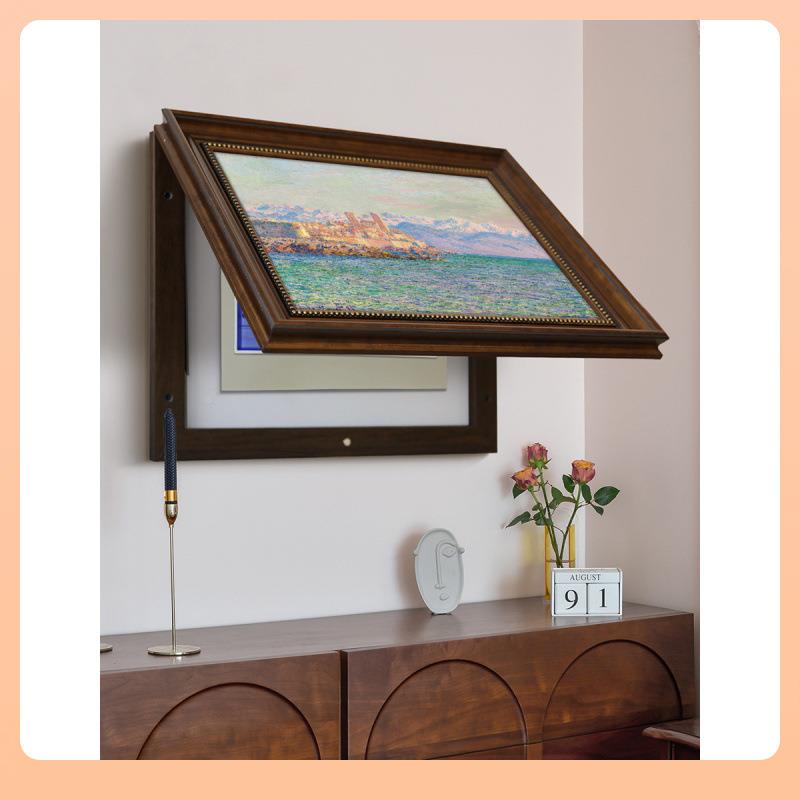 法风复古客厅电表箱装饰挡画美XMO式式轻奢餐厅遮配电箱电源盒景