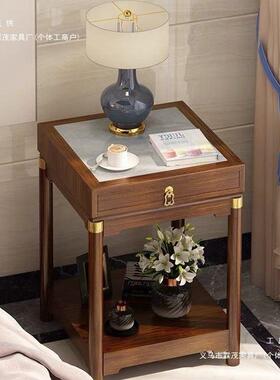 轻奢方形边几PBS沙柜小户型边客厅迷你小茶几中式角发侧几床头柜
