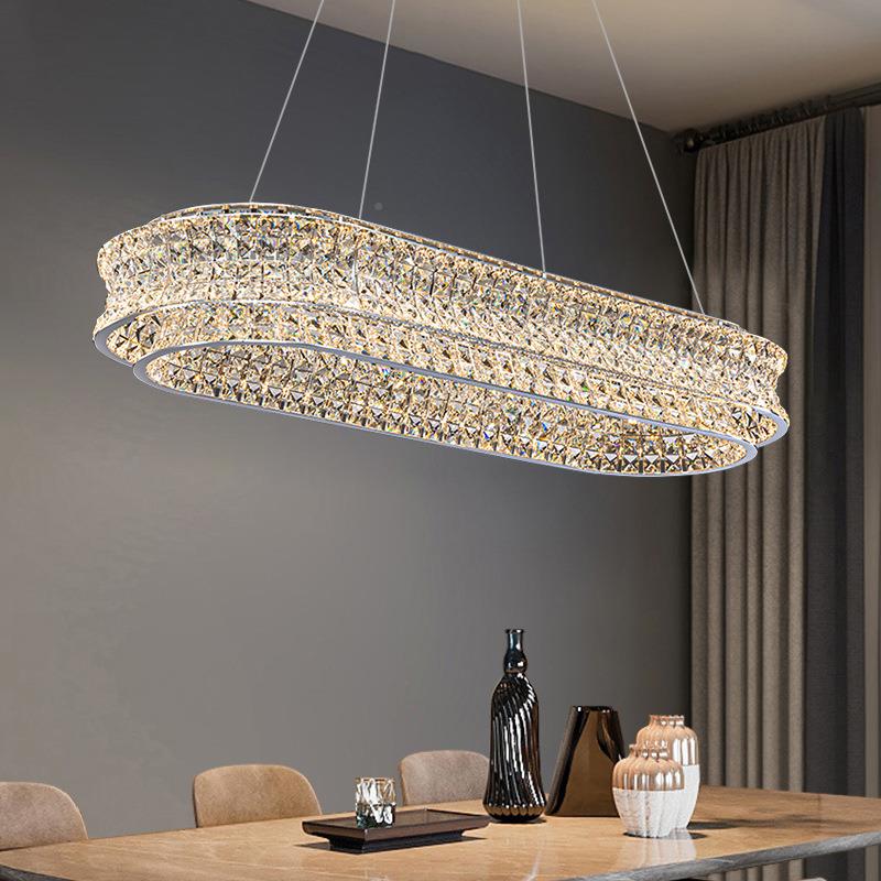 大水晶客厅灯意式轻吊灯2025新款现简约奢气代卧室灯法式LAU餐厅