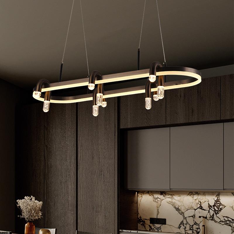 意式极简感设计客厅大气吊40315灯轻L奢环全铜餐厅圆ED异形卧室主