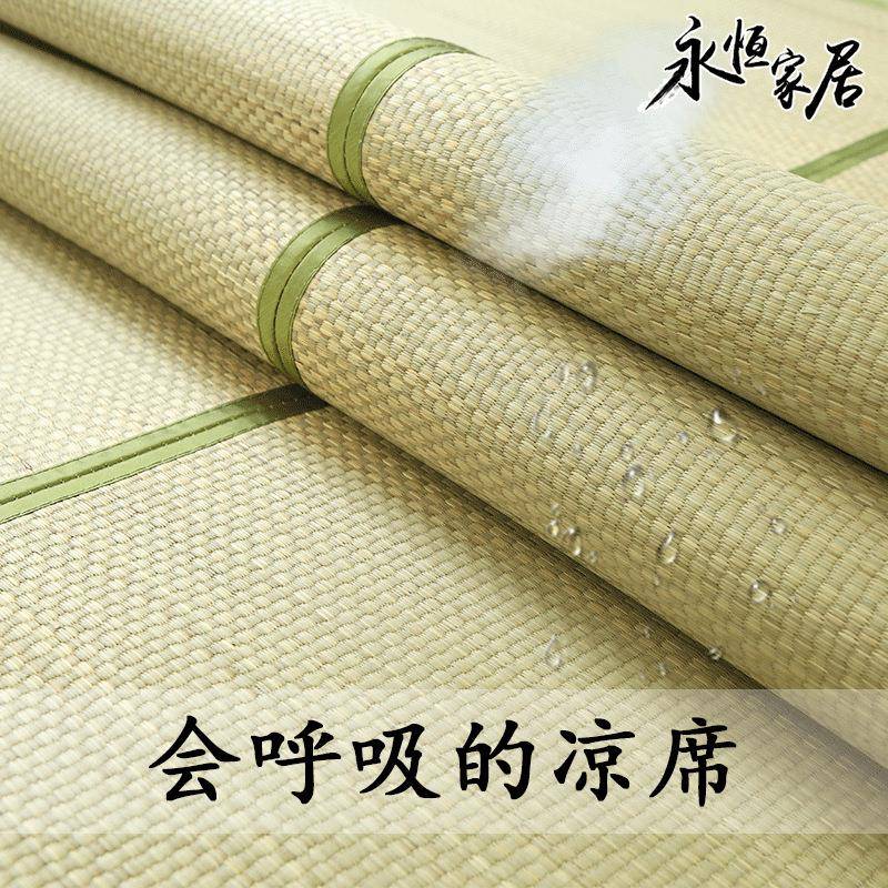 5GMVZV7天然草席1.5蔺草席.8m双人米床折叠席子1单.2人学生宿1舍