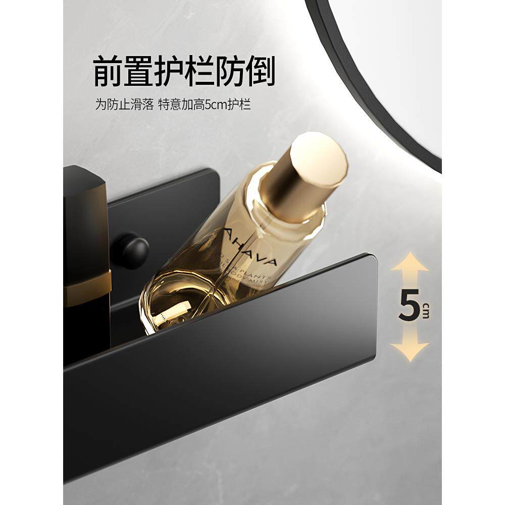 ?0卫生镜间34厕不锈钢置物架毛巾OGE一体前所浴室墙上免打孔收纳