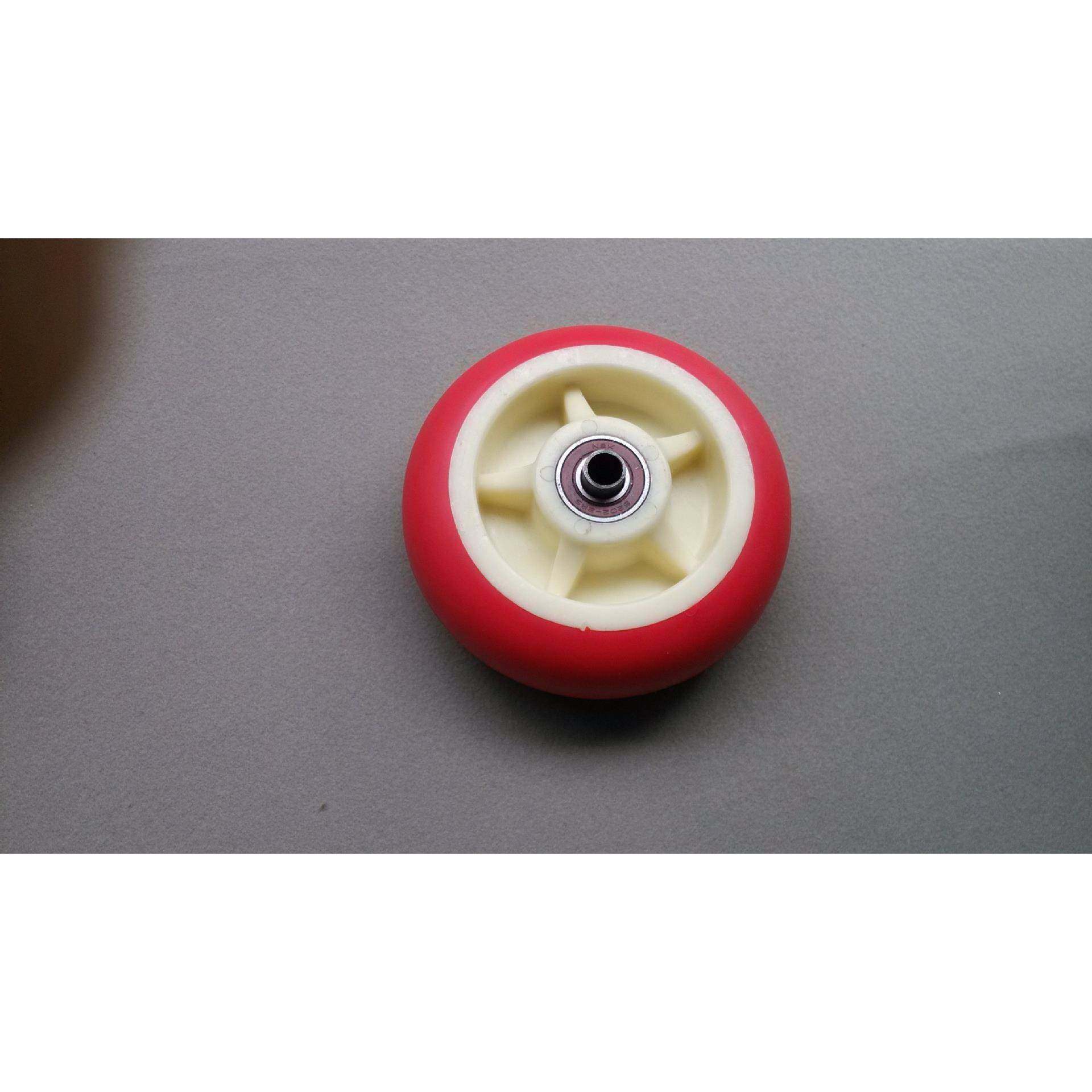 新款省力尼龙纯轮RTG6寸圆边轮双轴承万向重型机械设备脚轮