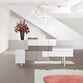 厅客靠墙储物柜设计师别墅关样板房门厅入户73744玄柜轻奢意创餐