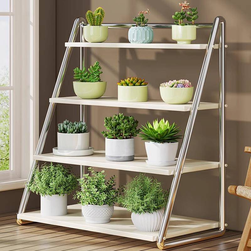 折叠花省架子折叠花架多层室内客厅新款落地阳台装饰花家架用空盆