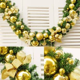 餐粉色件装套饰绿色圣诞藤条2.89659857米270CM酒店商场布置挂圣