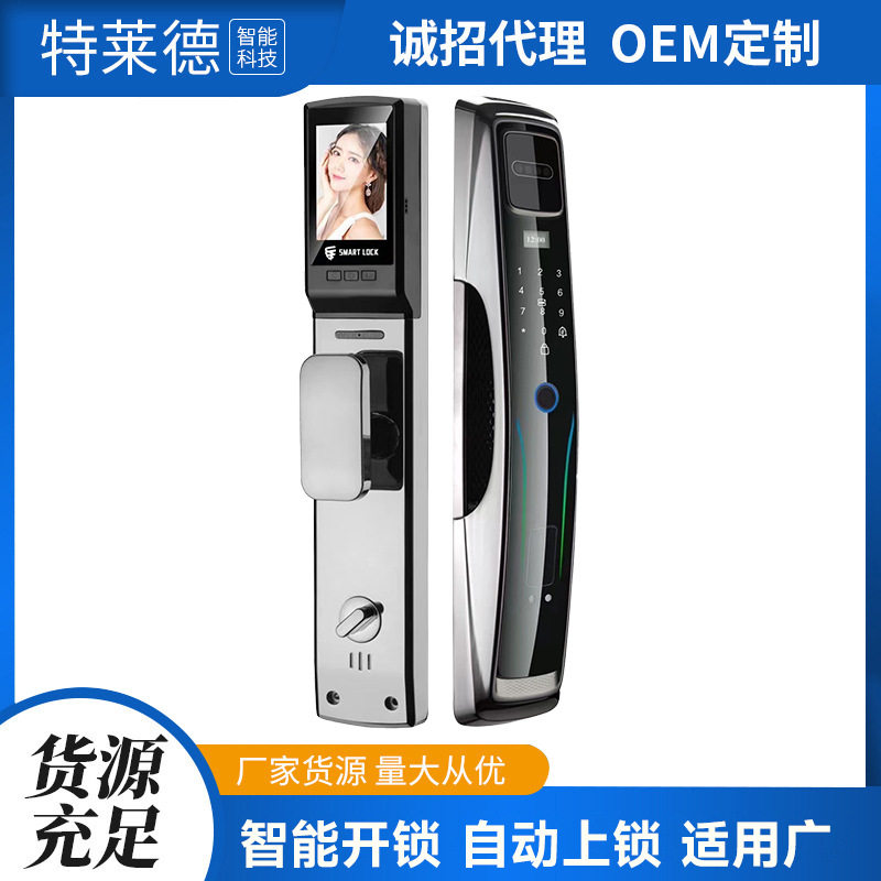 厂家批发指纹锁家用防盗门智能密码锁全自动电子锁人脸识别智能锁