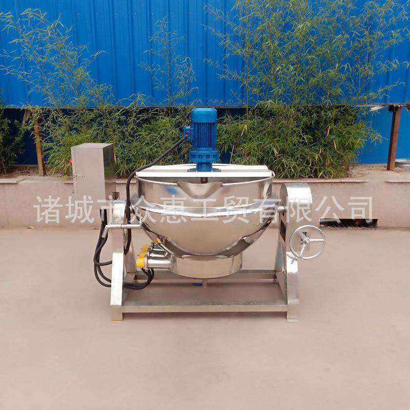 麻辣烫底料炒料机电加热可倾斜搅拌夹层锅全自动凉粉熬制机器