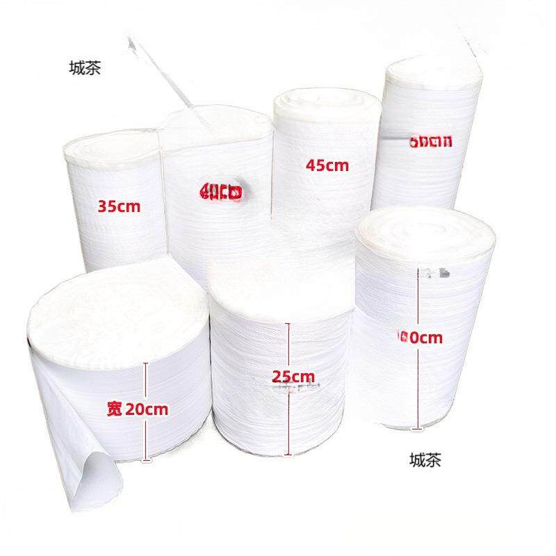 白色覆膜加厚塑料长条编织袋摘八角长袋子直通蛇皮袋加长水管卷料