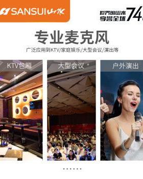 山水SK13-43无线麦克风一拖二U段手持家庭KTV家用舞台