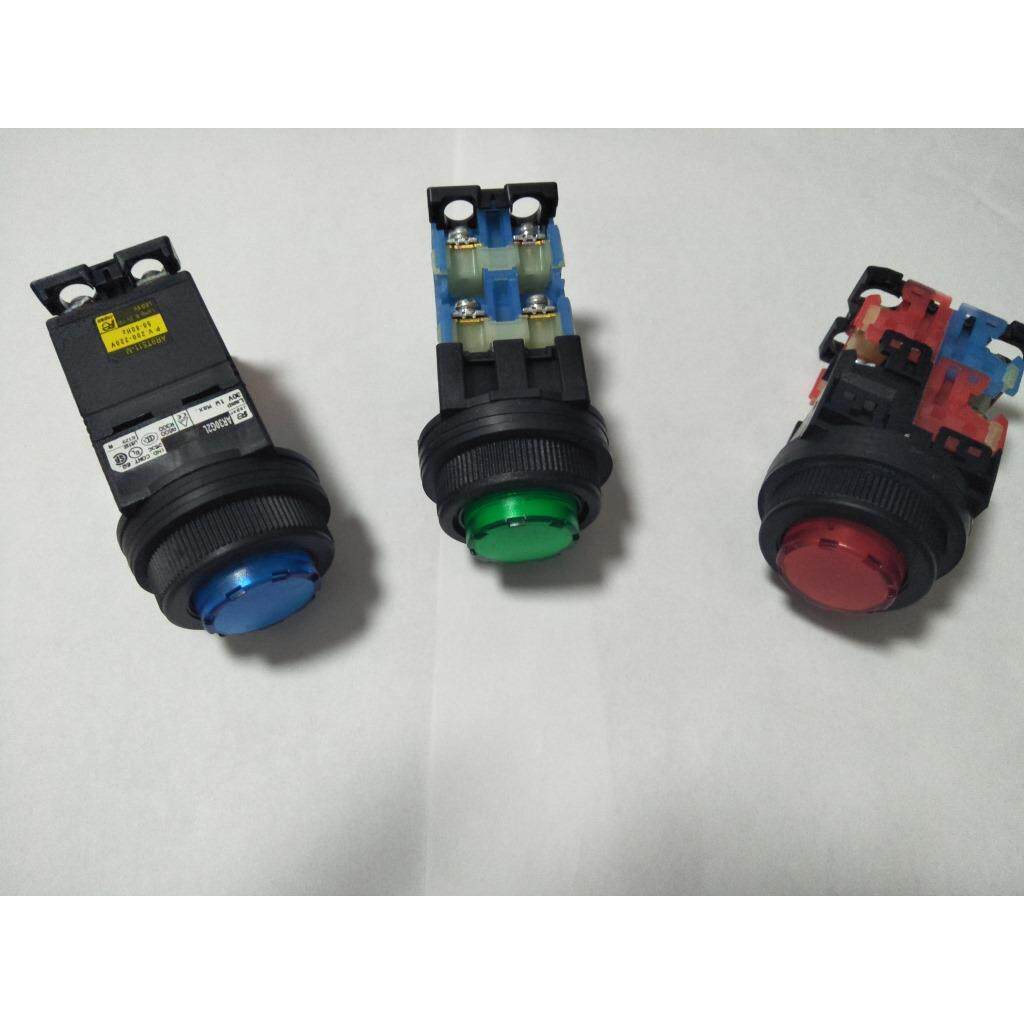 富士按钮AR30EOL-02E3S富士圆形凸头带灯按钮开关