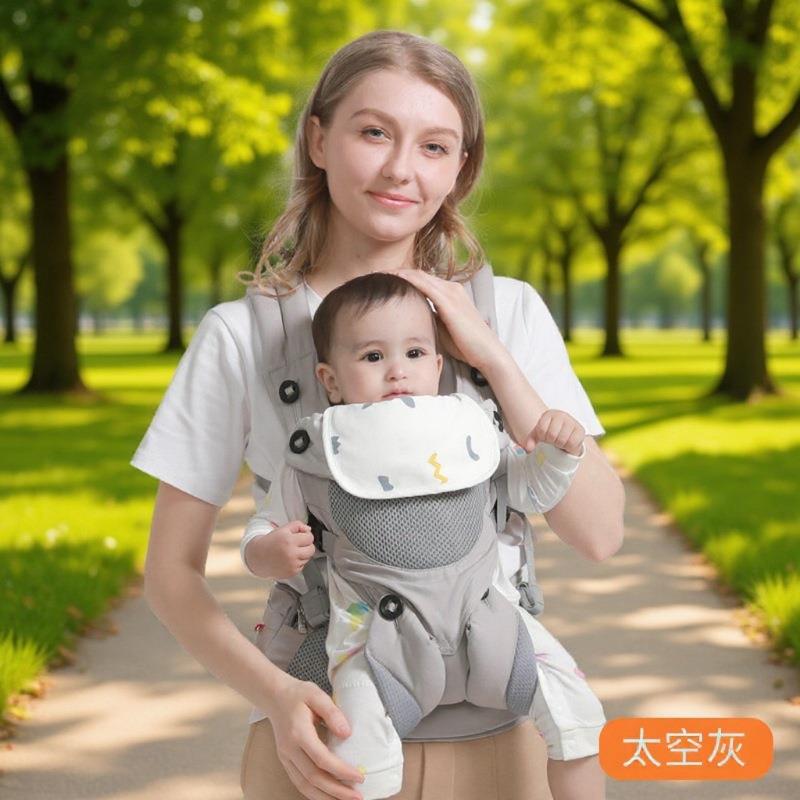 婴儿背带小月宝宝腰凳抱娃儿童神器两用口水巾搭轻便
