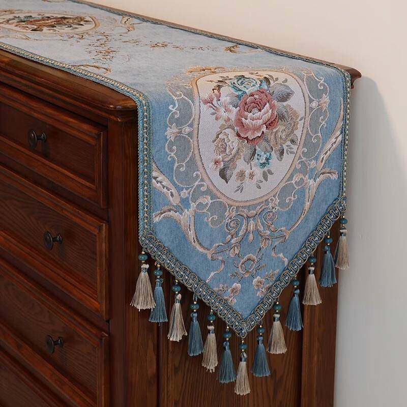 欧式桌旗轻奢高端美式布艺中间长条茶几餐桌旗布高级感五斗柜盖布,工业油品/胶粘/化学/实验室用品,其他实验室设备,淘宝优惠券,粉丝福利购,淘宝优惠卷