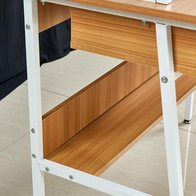 家用桌书架一体组书合电桌KDH钢脑字木桌腿多层收纳架学生简易写