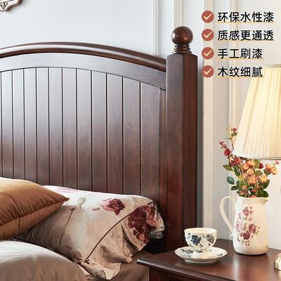 帝罗堡美式实木全实木床北美樱双桃木1TMV.5一米床八床人卧室家具