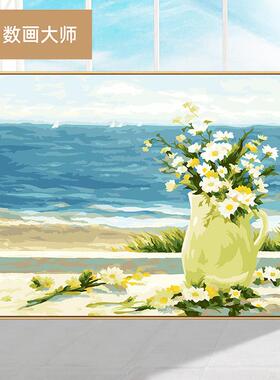 数画大师数字31082画厂油家直供色纯手绘油风景填装饰画客厅手工