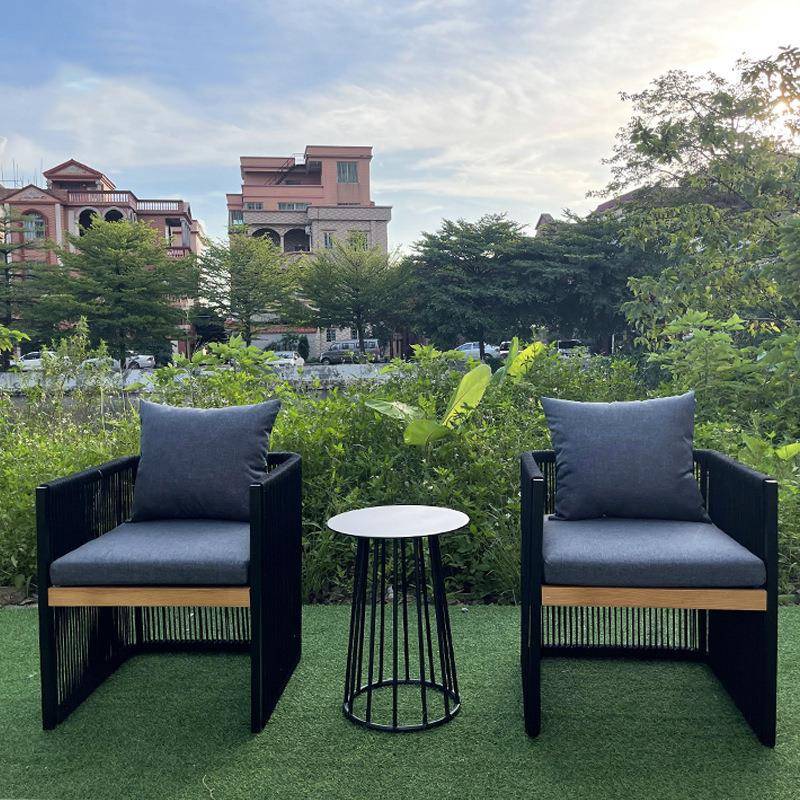 户休闲绳沙发桌园椅庭院别墅花藤编沙发露编天阳台茶几外组22-7-1