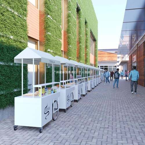 市铁BTCC-046艺花车摆车户外示展售货车商场夜促销带抽摊屉柜移动