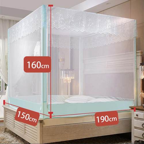 蚊帐1.8用坐式带支架方形拉链三U302床开门家无底子蒙古帐包加密