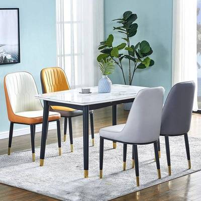 现代约家餐用椅客厅靠背软包奢凳子酒店DIW舒服久坐轻椅子饭店简