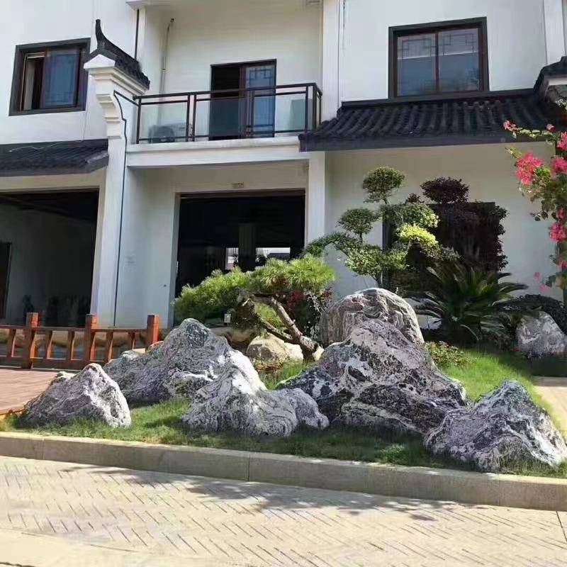 大型雪浪切片室内造景泰山大型石摆XLS-752园林天然石头摆件景观