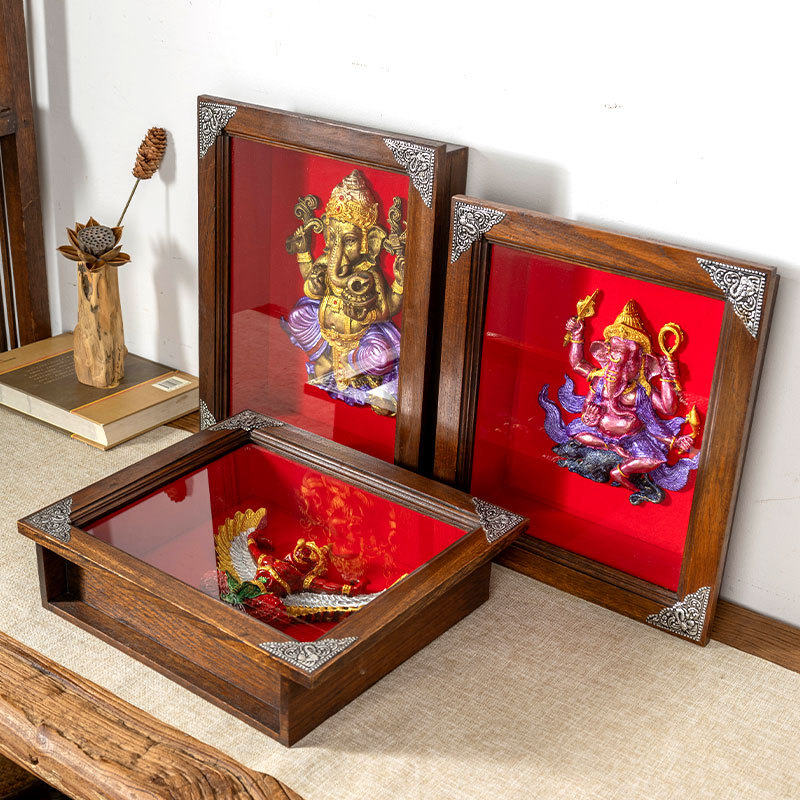 东南亚风格象鼻神壁挂泰国创意挂画摆件玄关柜装饰品