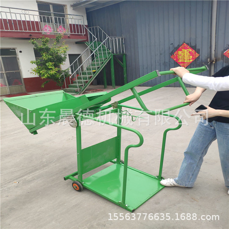 家用自走式汽油双口袋收谷机