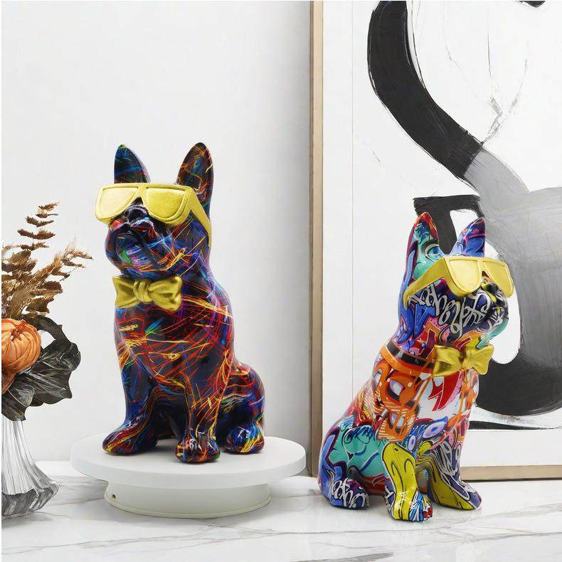 款转印彩镜狗眼摆炫件家居玄关办公桌树脂工艺品酒柜新727装饰品,玩具/童车/益智/积木/模型,垂直悬浮玩具,淘宝优惠券,粉丝福利购,淘宝优惠卷