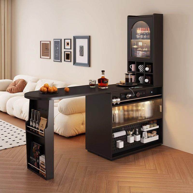 美式古伸缩吧台沙发边厅多功能隔断柜中古小户客型吧84216台可复