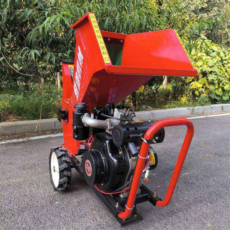 手推OMW小轻型碎枝机碎果园树枝粉现设备便汽油柴油树枝粉碎机货