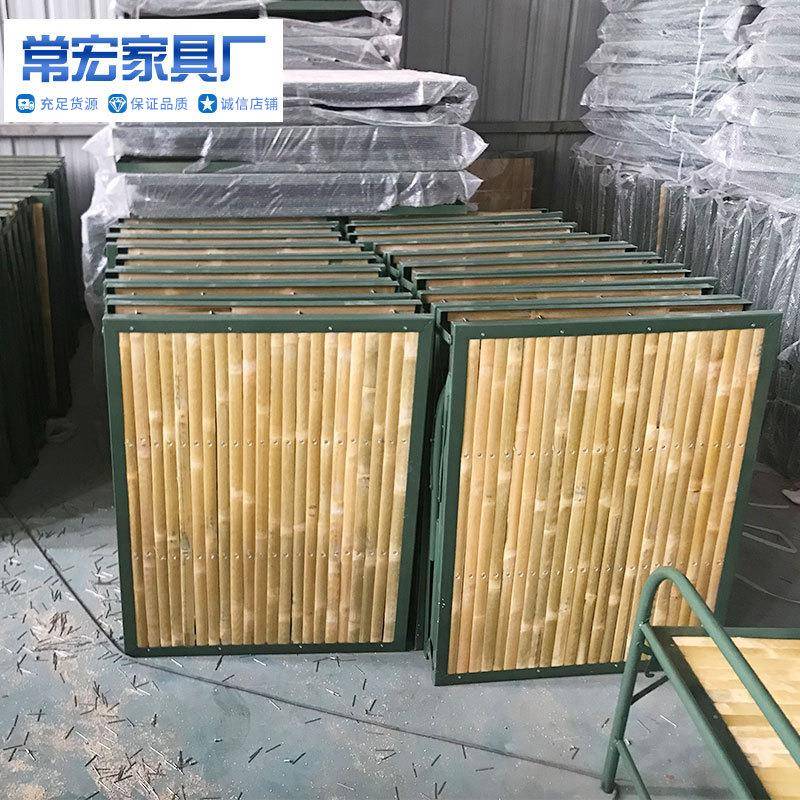 午单人床折叠床公寓床折床办公室休床加固竹板可叠带铁架竹板床床
