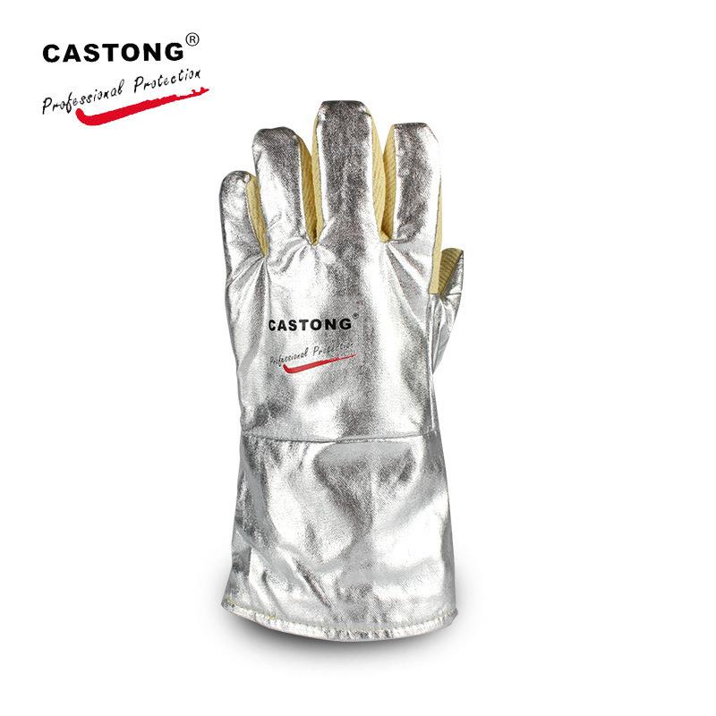 Cason磨g卡司顿500度铝箔隔热手套YRR15-34A/防型防护854防高t温