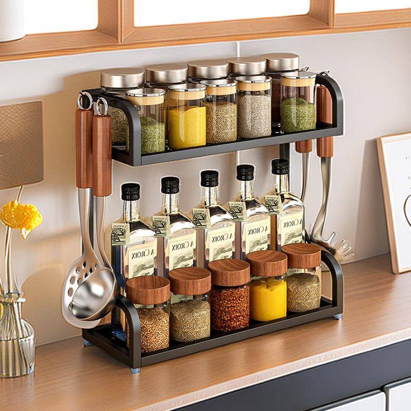 厨房调料物F768S8HM架调味调料多功窄能置收纳架台面家用味品调料