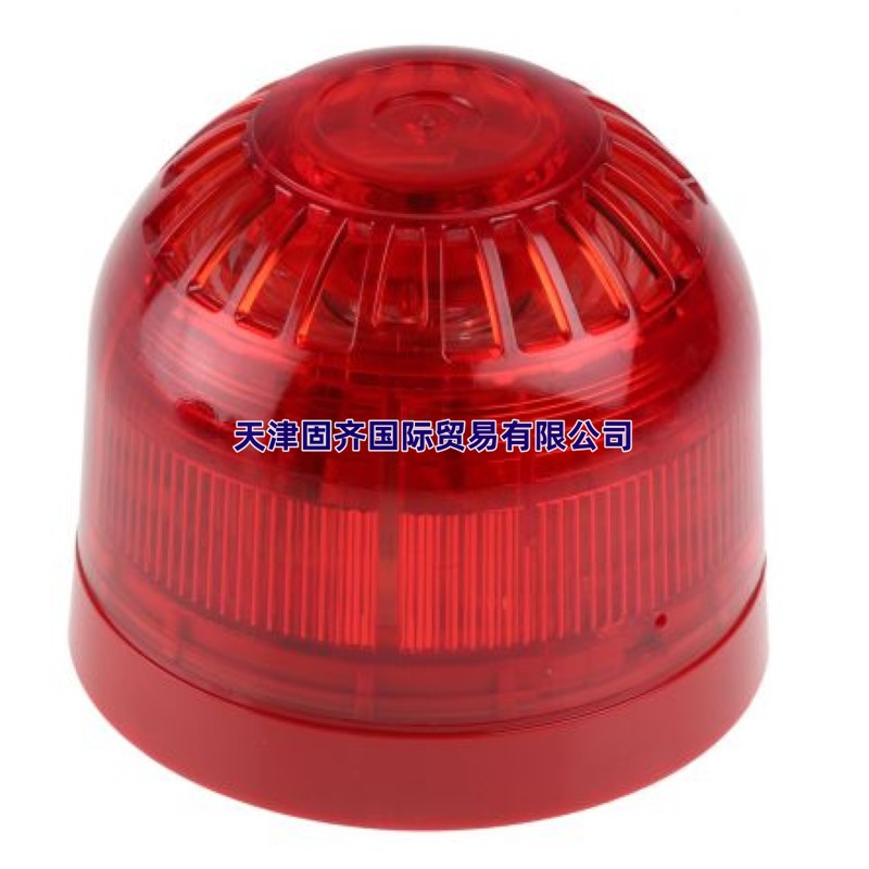 Klaxon PSC-0002 18-980500声光报警器17-60VDC红色灯罩直流,闪光